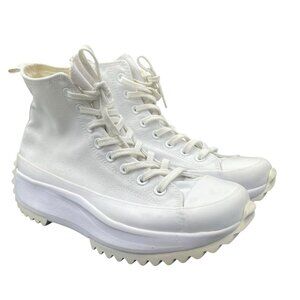 Converse Run Star Hike High Sneakers Women’s 10 Platform Triple White Shoes